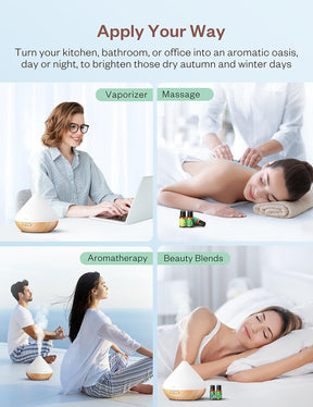 Aromatherapy Essential Oil Top 6 10ml Pure & Therapeutic Grade-TaoTronics US