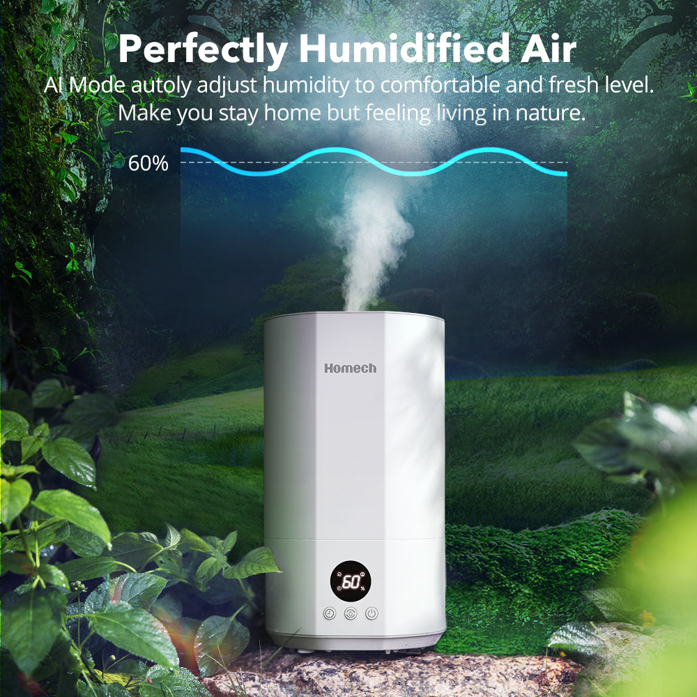 Homech 4L Cool Mist Humidifier 005,Top Fill Quiet Ultrasonic Humidifie