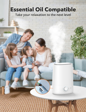 4.5L Top Fill Humidifier 048, Cool Mist Large Capacity Ultrasonic Humidifier