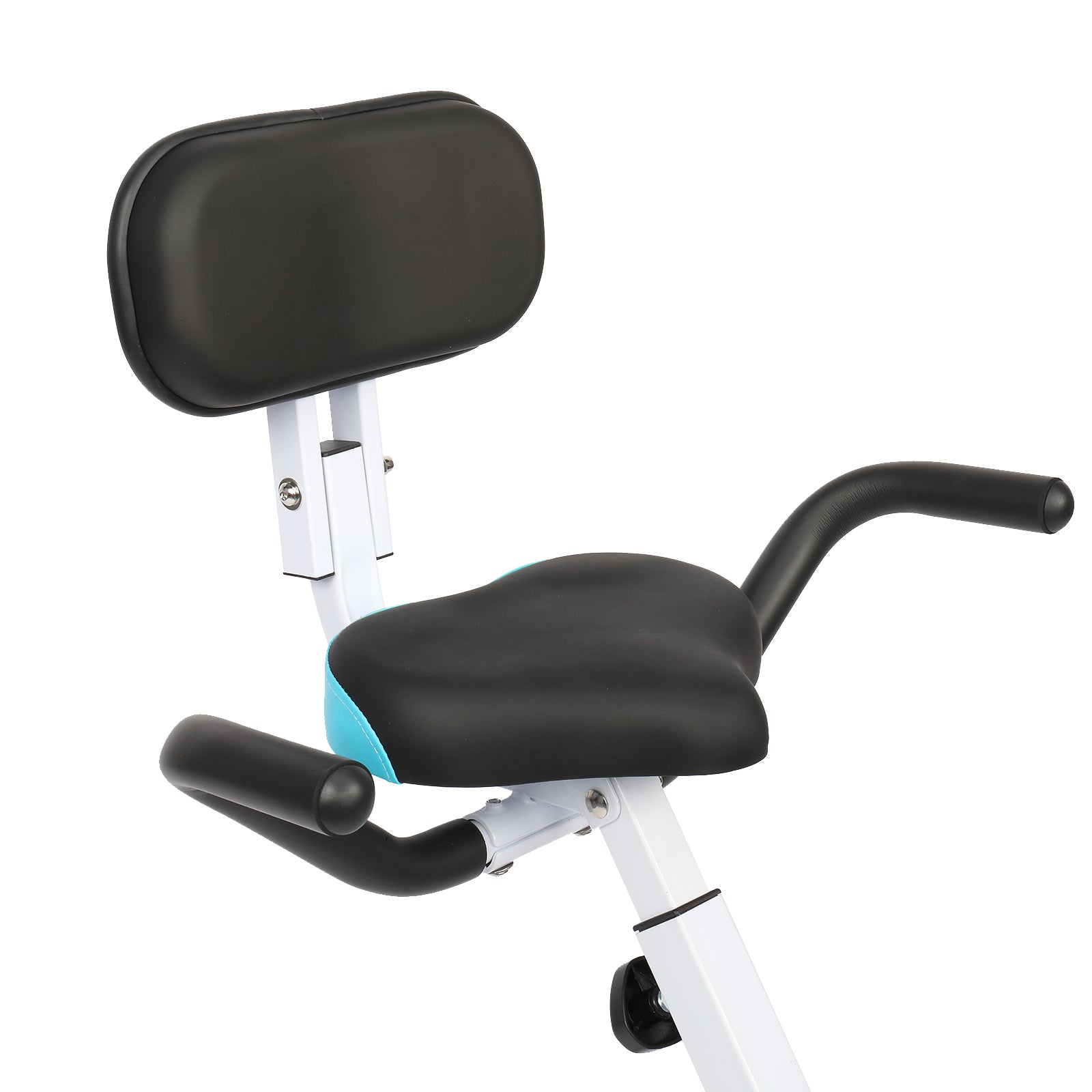 3 In 1 Folding Exercise Bike, Foldable Stationary Bike with Arm Workout, Backrest & Cushy Seat