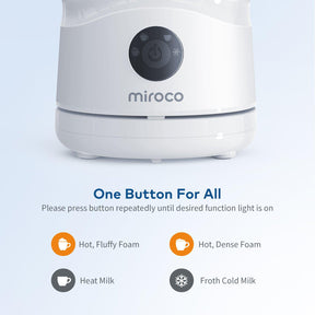Milk Frother, Miroco Electric Milk Steamer Soft Foam Maker for Hot and Cold Milk Froth-TaoTronics