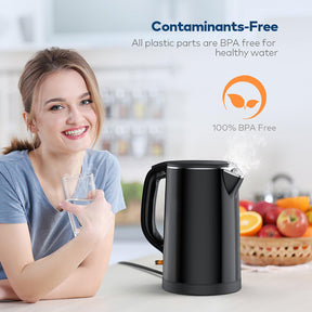 Electric Kettle, 1.5L Double Wall 100% Stainless Steel BPA-Free Cool Touch Tea Kettle with Overheating Protection-TaoTronics US