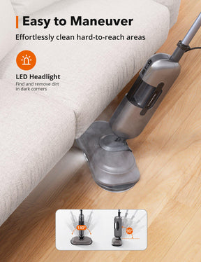 1100W Electric Spin & Steam Mop, 110℃/ 230℉Floor Steam Cleaner with 410ml Water Tank-TaoTronics US