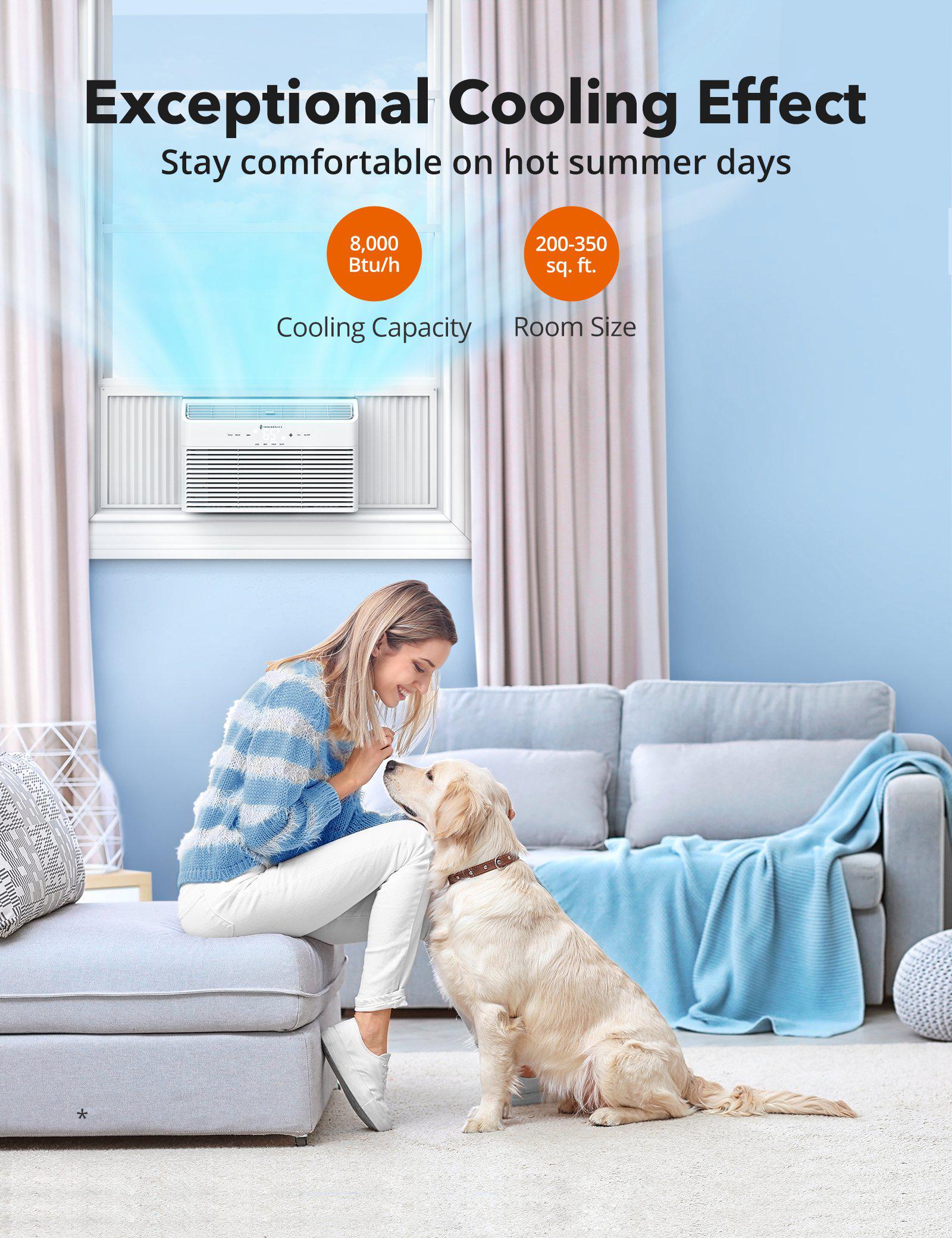 Window Air Conditioner 003 8000 BTU, Energy Star Extreme Quiet Window AC Unit-TaoTronics