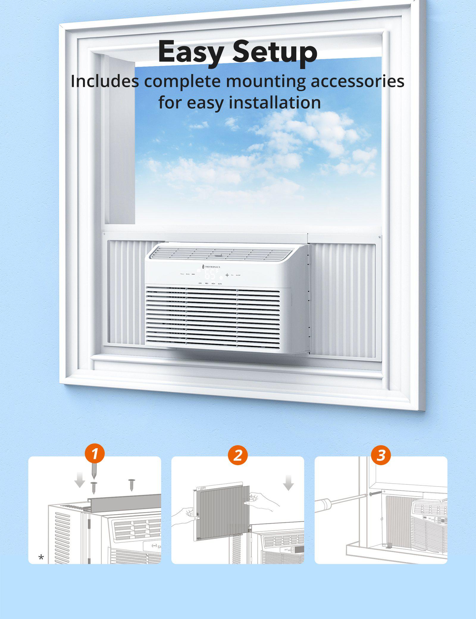 Window Air Conditioner 003 8000 BTU, Energy Star Extreme Quiet Window AC Unit-TaoTronics