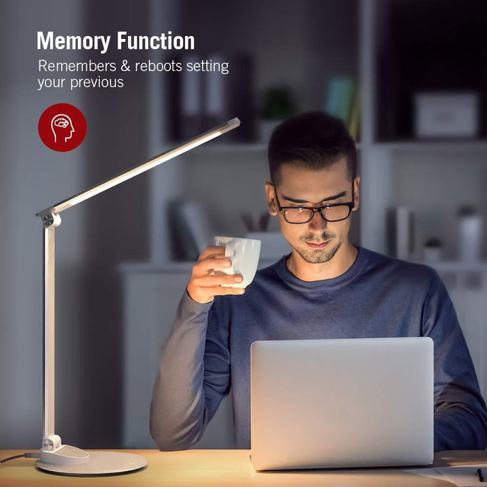 TaoTronics LED Desk Lamp Office Light with USB Charging Port