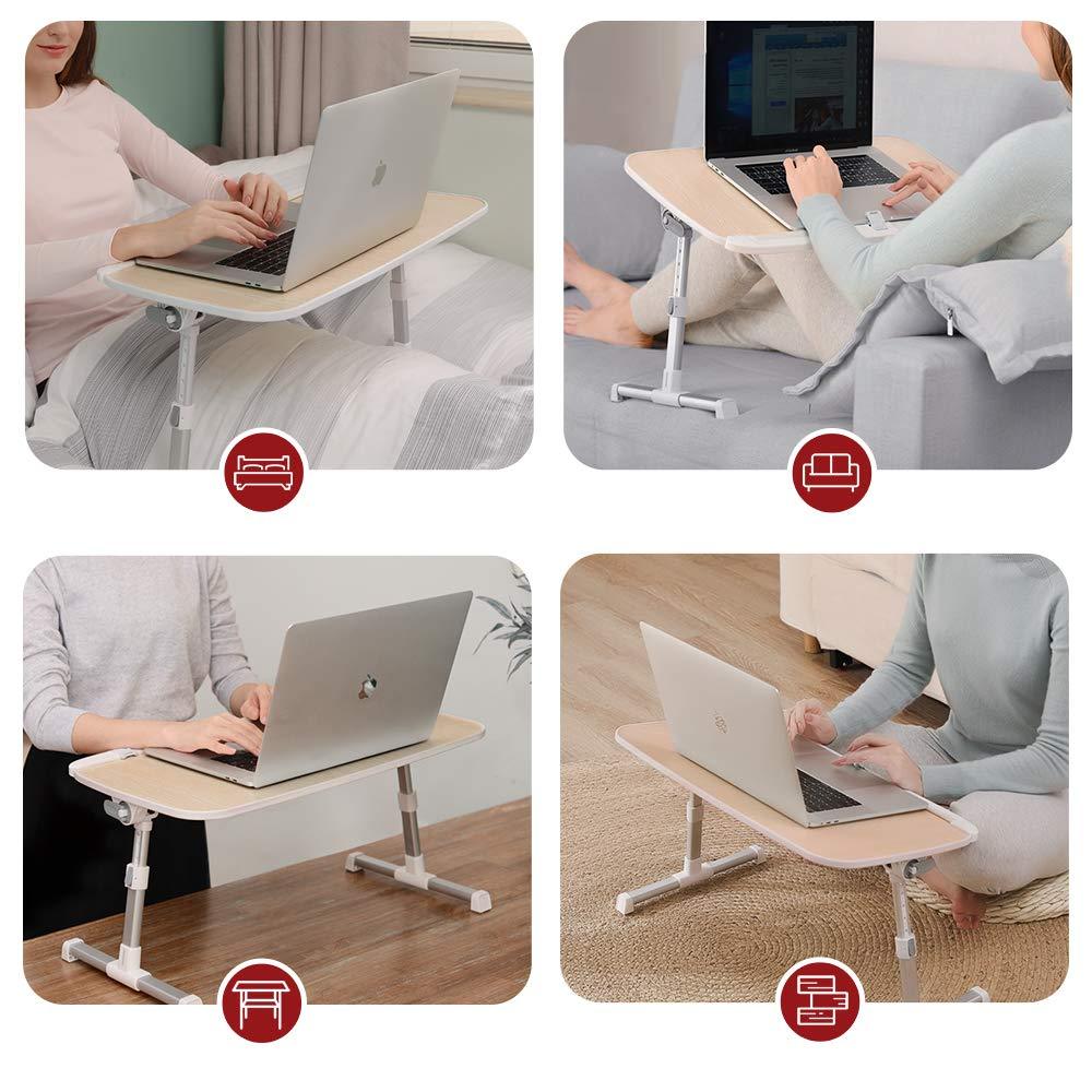AboveTEK Laptop Desk for Bed, Portable Laptop Table Tray with Foldable  Legs, Height Adjustable Foldable Laptop Desk for Eating Working, Computer  Tray