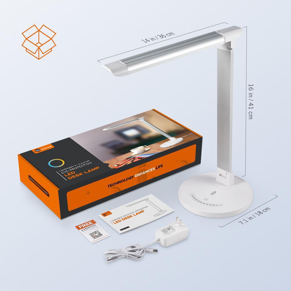 LED Desk Lamp 13, Office Table Lamp with USB Charging Port