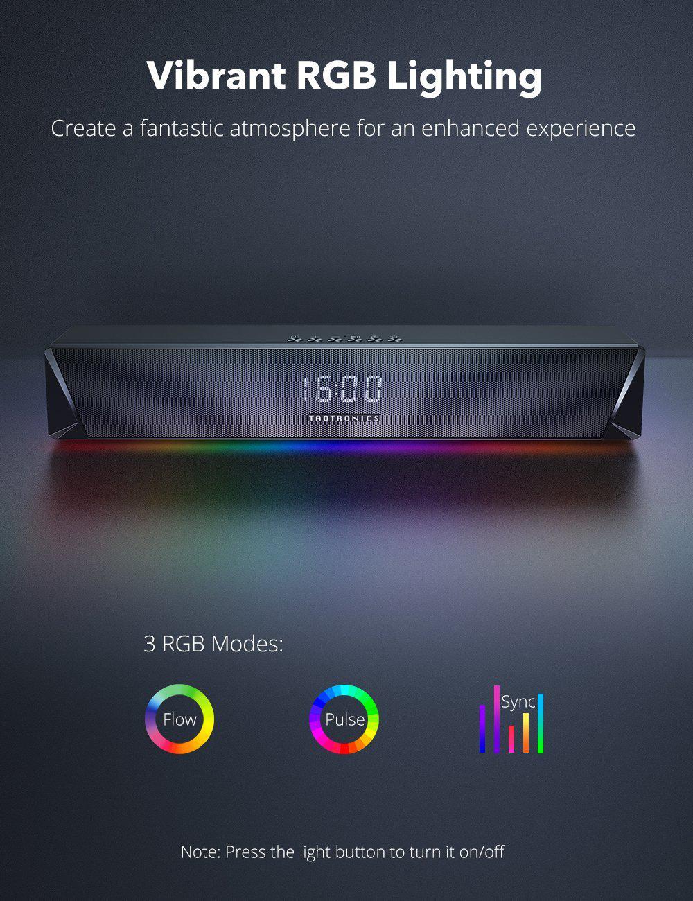 Panda smeltet Ellers Gaming Computer Speaker TT-SK027 - Dual Powerful PC Soundbar | TaoTronics