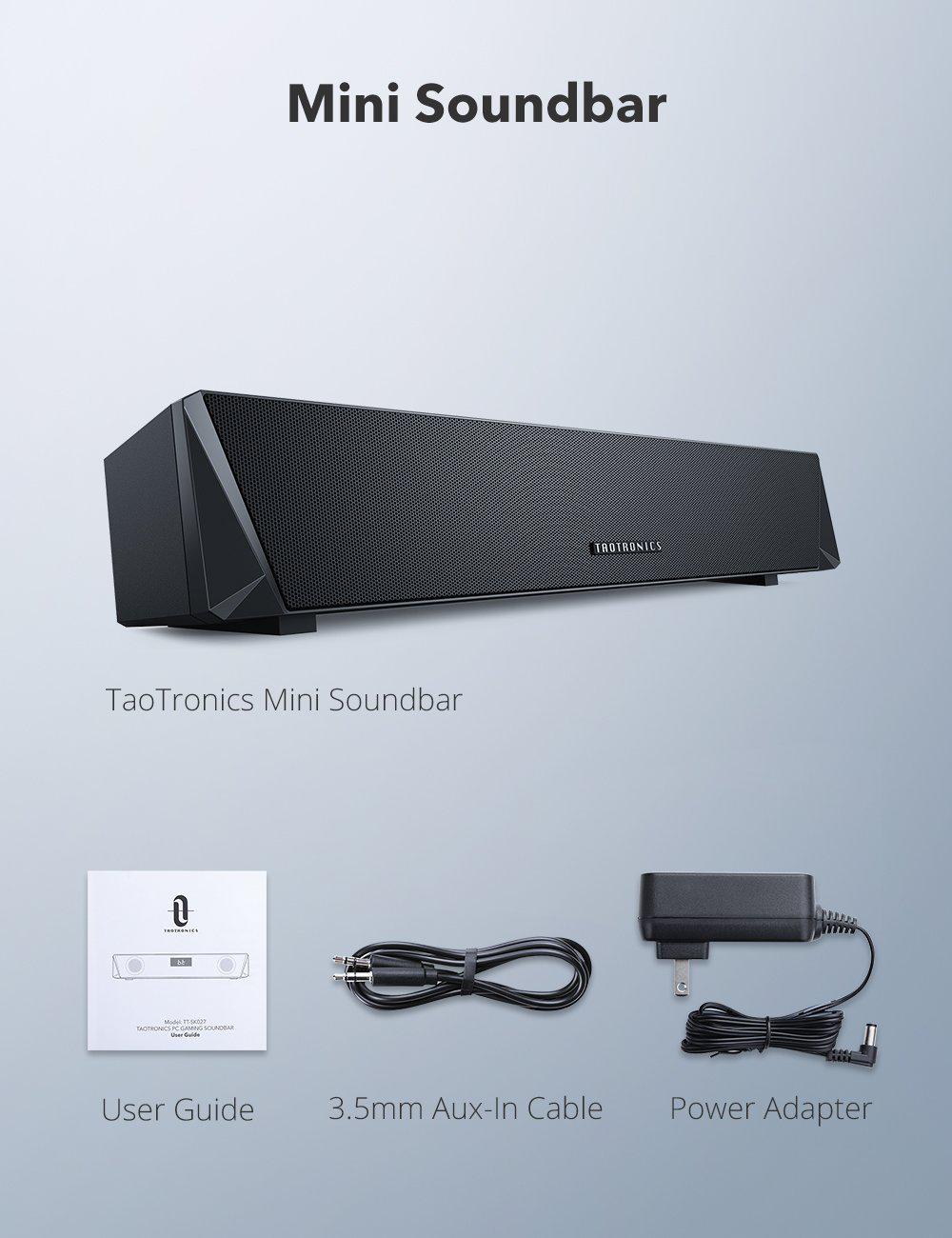 TaoTronics PC Sound Bar Gaming Computer Speaker SK027 Gallery 6