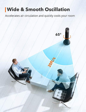 Oscillating Tower Fan 002 with Remote Quiet Cooling-TaoTronics