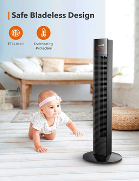 Oscillating Tower Fan 002 with Remote Quiet Cooling-TaoTronics