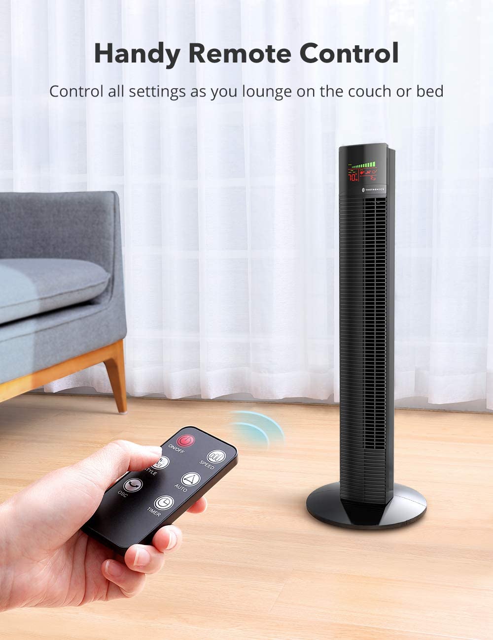 Tower fan with remote discount