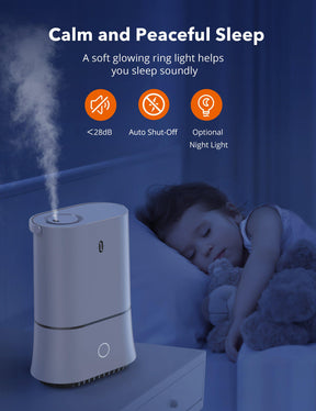4L Cool Mist Humidifiers, Quiet Ultrasonic Humidifier for Bedroom-TaoTronics