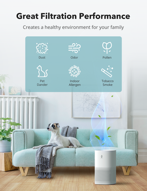 HEPA Air Purifier for Home with Air Quality Sensor, Auto Mode, Timer, 4 Displaying Colors-TaoTronics