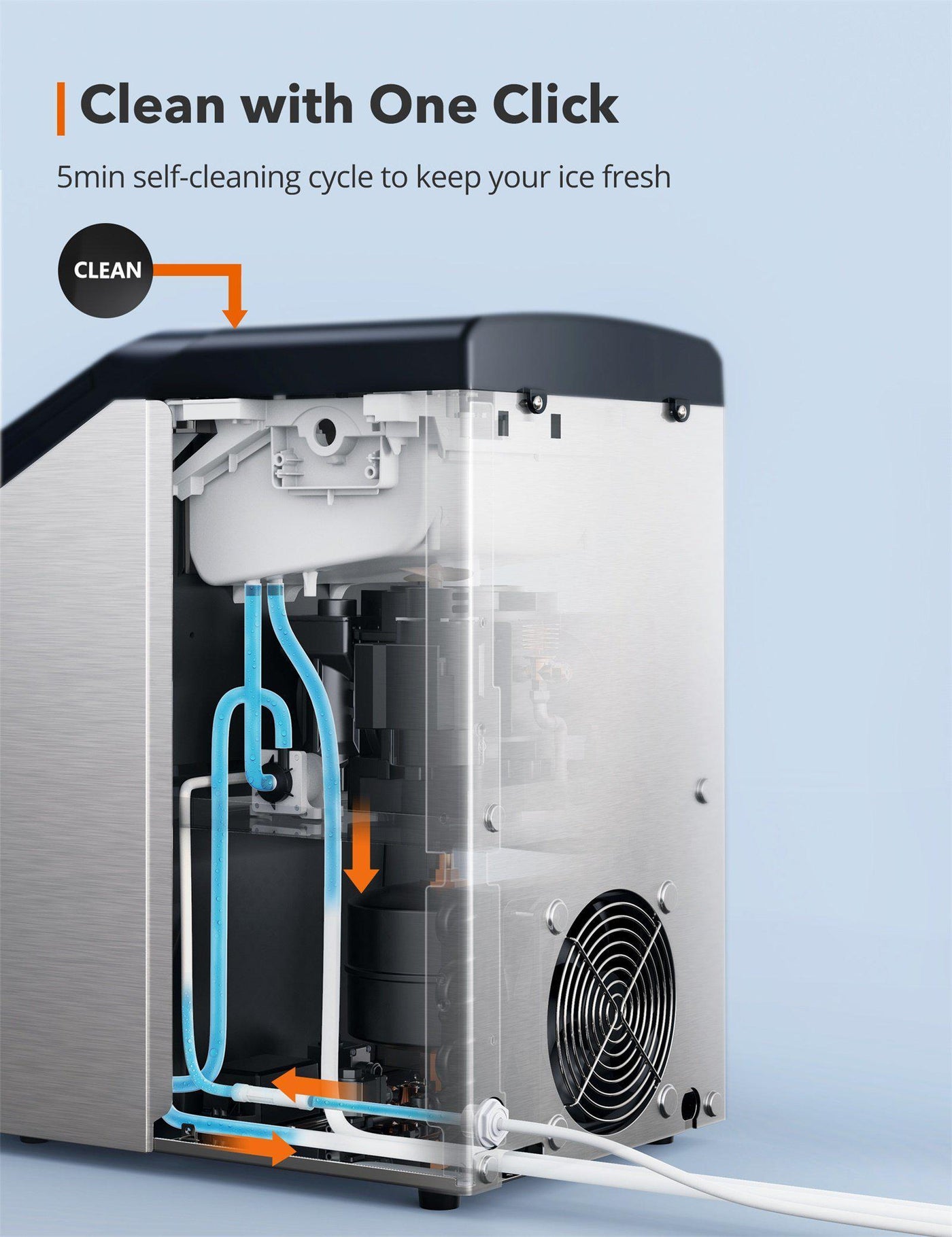 Nugget Ice Maker, with 3.3lb Ice Bin and Scoop for Countertop, Home