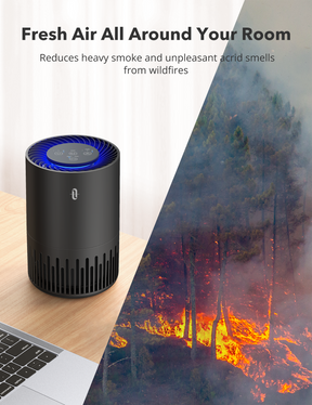 Air Purifier 001, Desktop Air Cleaner with 3-in-1 True HEPA Filter-TaoTronics