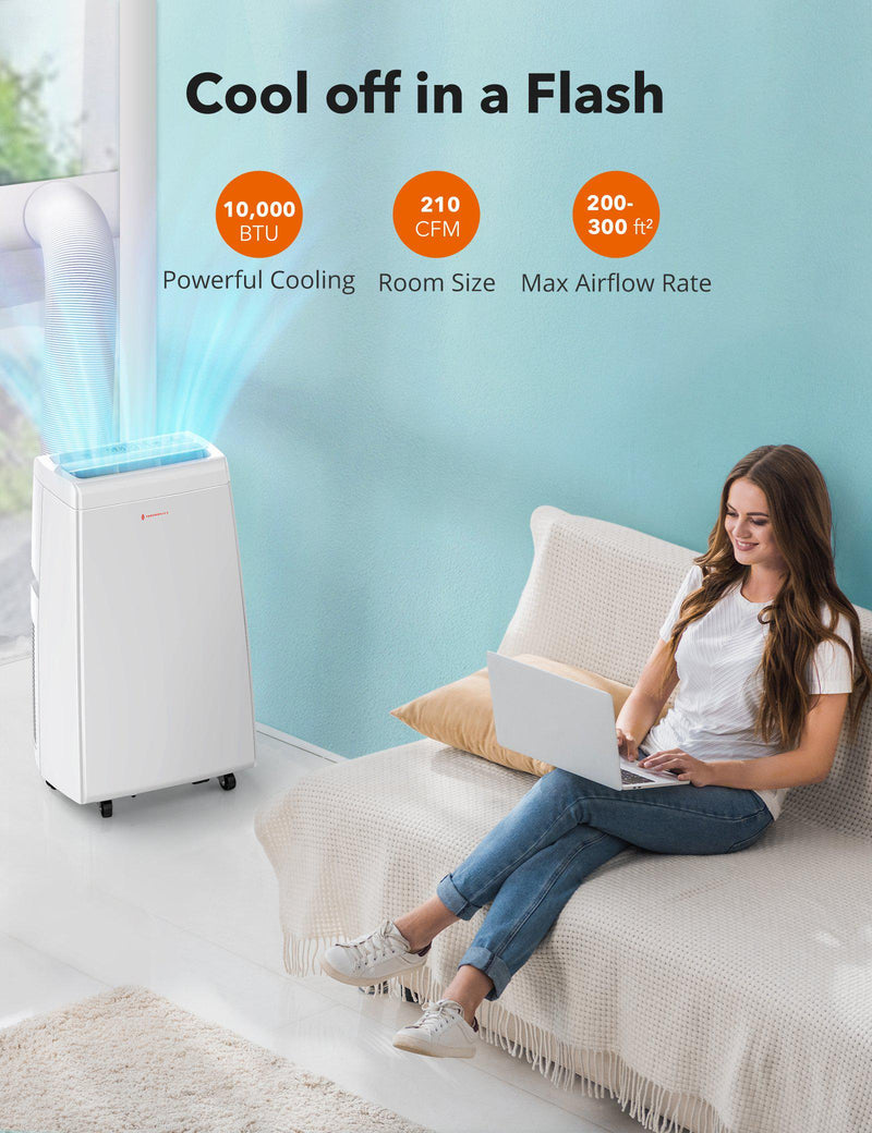 3in1 Portable Air Conditioner 004, Fan, Dehumidifier, 10,000 BTU