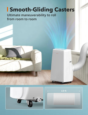 3-in-1 Portable Air Conditioner 004, Fan, Dehumidifier, 10,000 BTU Cools 200-300 sq. ft.-TaoTronics
