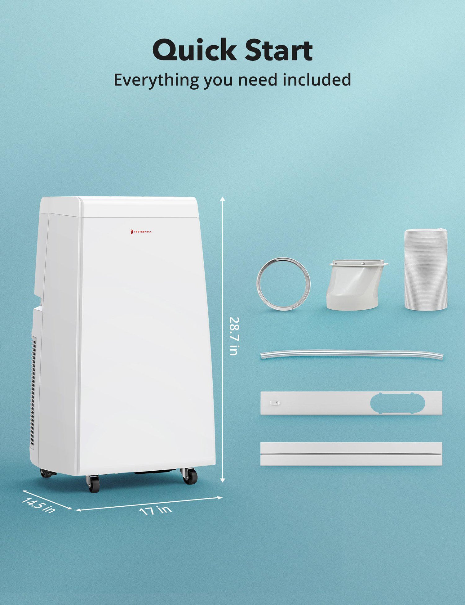 3in1 Portable Air Conditioner 004, Fan, Dehumidifier, 10,000 BTU