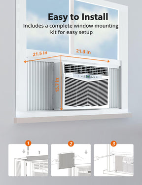 Window Air Conditioner 001, Energy Star 10200 BTU 115V Window-Mounted AC-TaoTronics